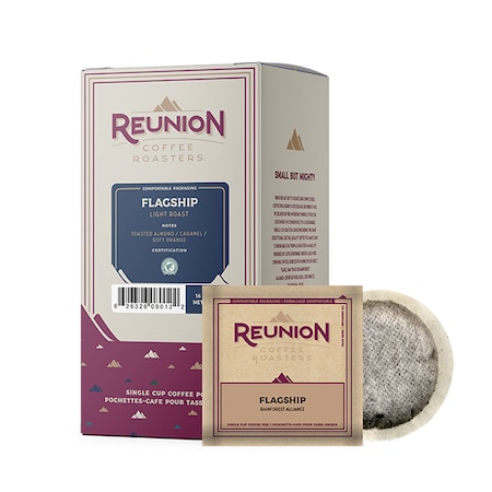 Reunion Coffee Roasters Flagship, RA, Soft Coffee Pods, PK96 PK RI8004
